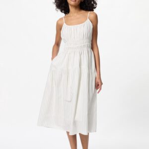 Linen Blend Camisole Dress | Striped