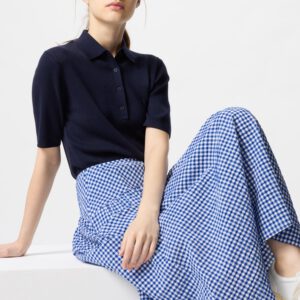 Seersucker Volume Skirt | Gingham