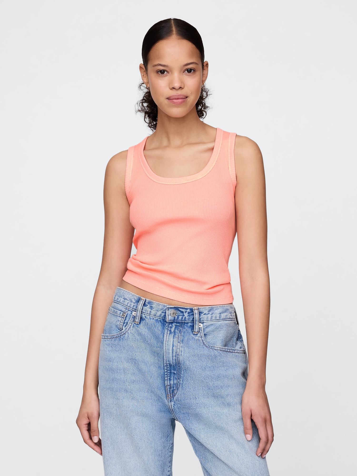 Rib Scoop Tank Top