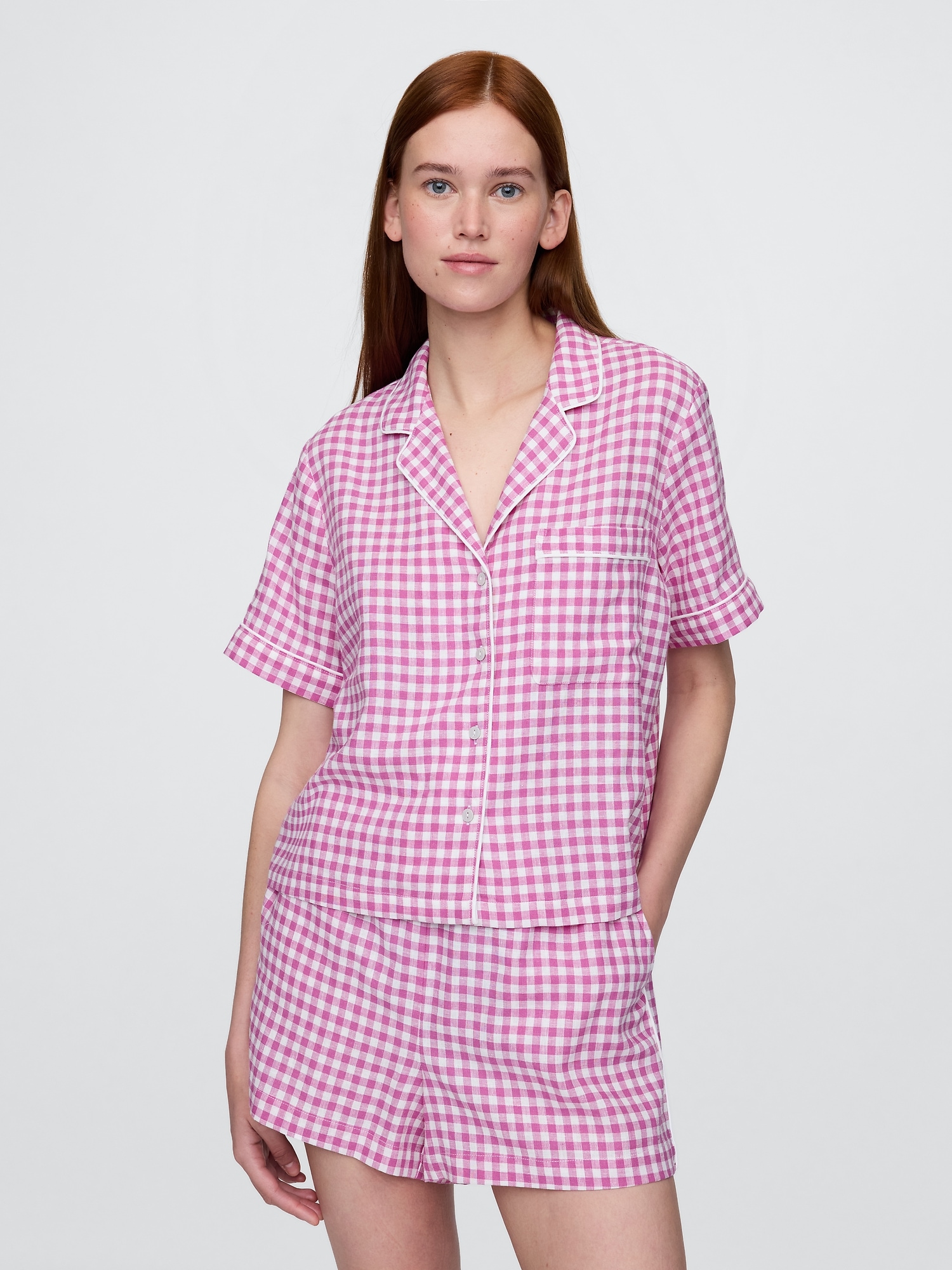 Linen-Blend PJ Shirt