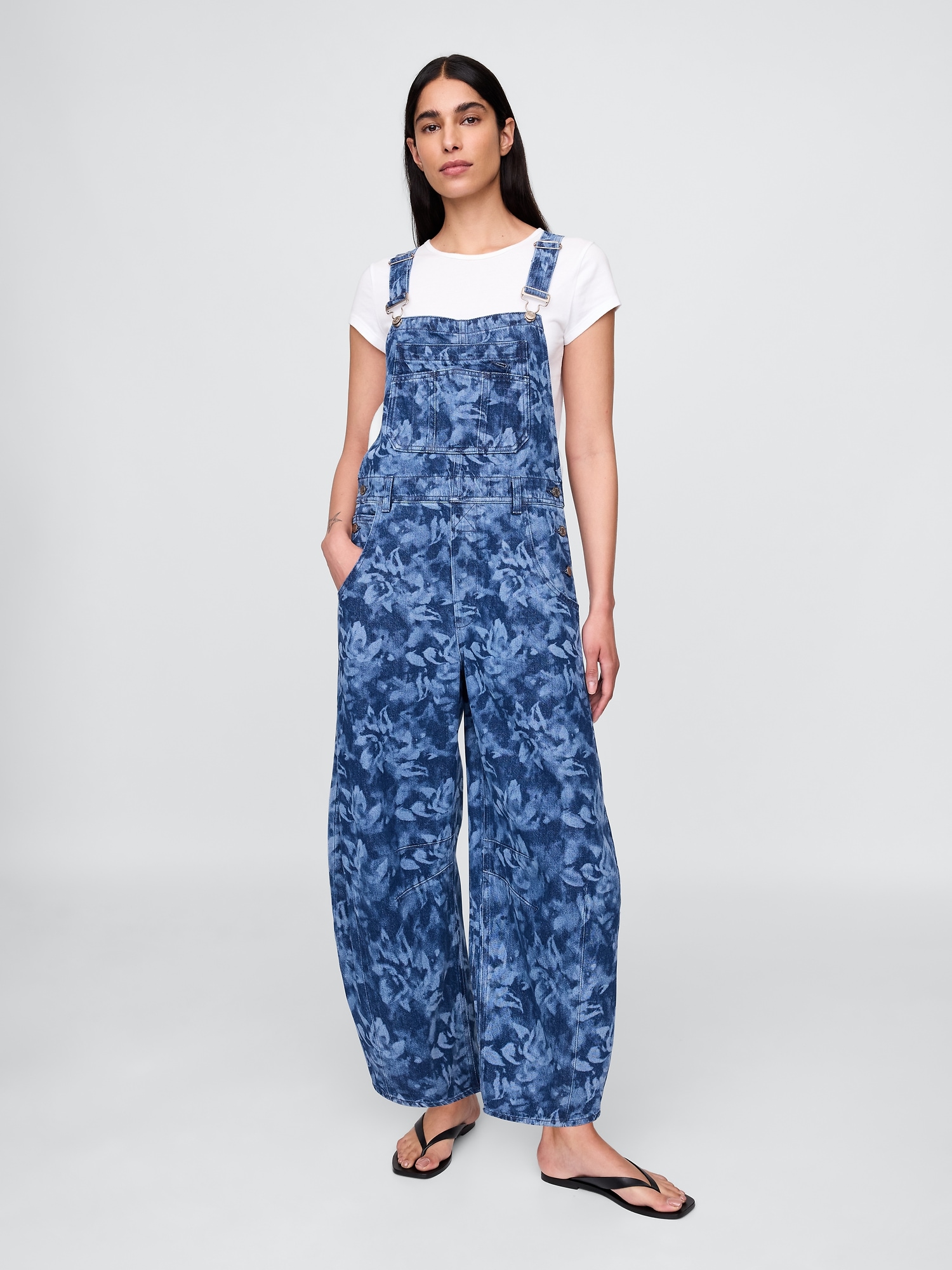 UltraSoft Denim Horseshoe Overalls