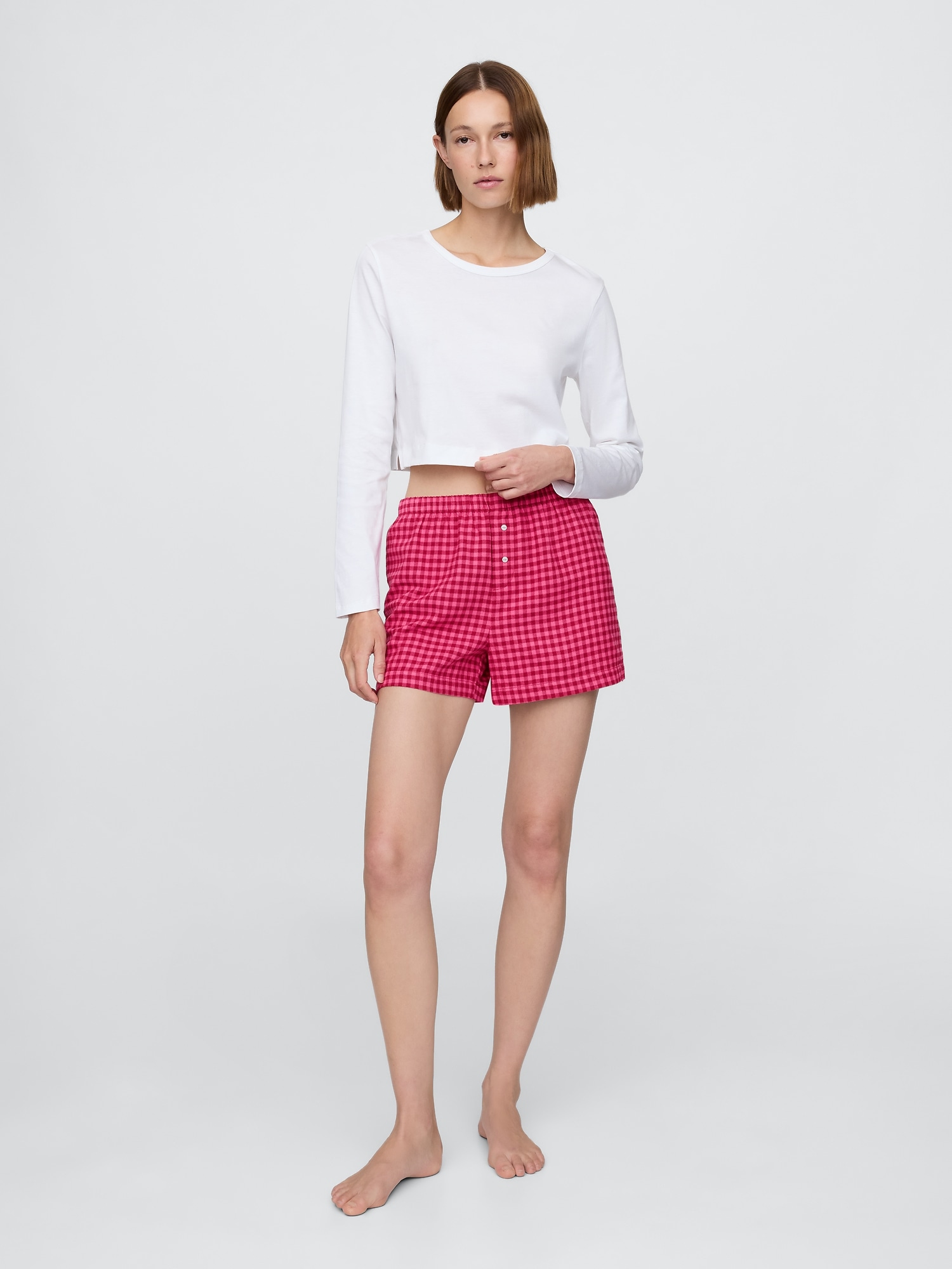 Flannel PJ Boxer Shorts