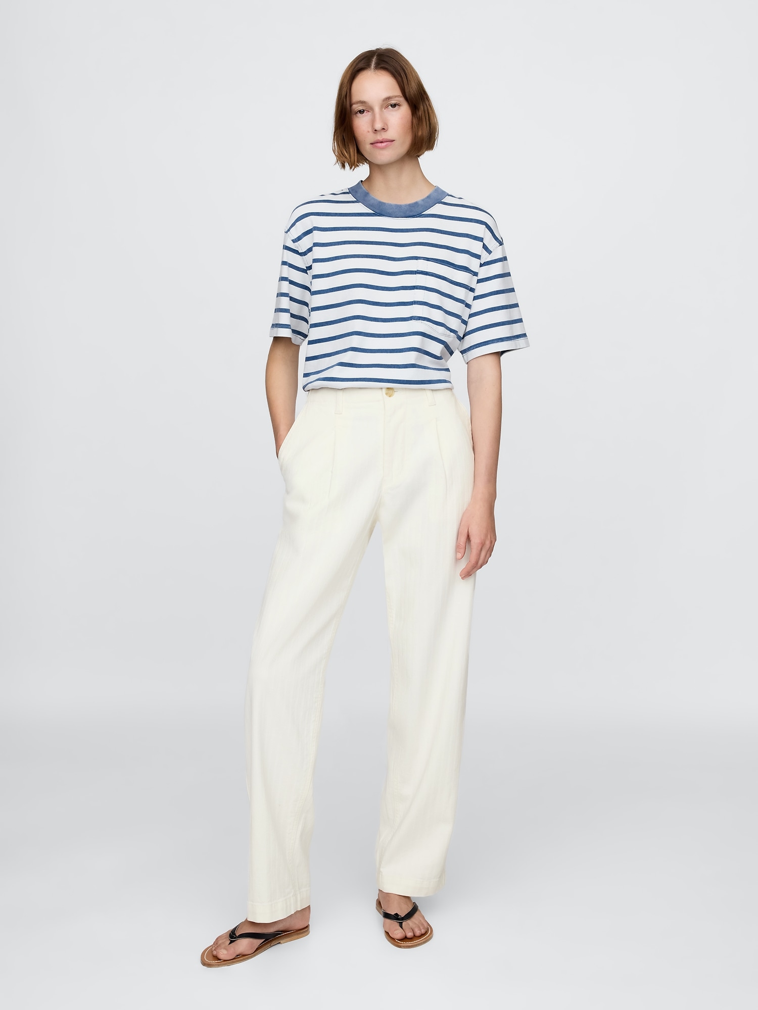 Gap × DÔEN Pleated Denim Trousers